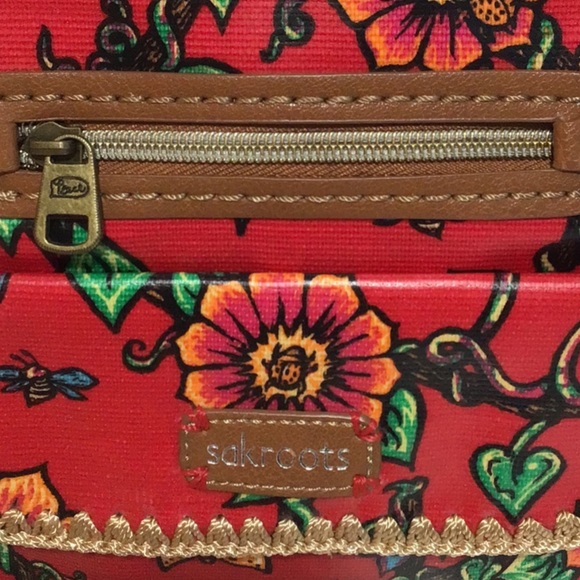sakroots Messenger bag, Convertible, Red Floral - Picture 5 of 16